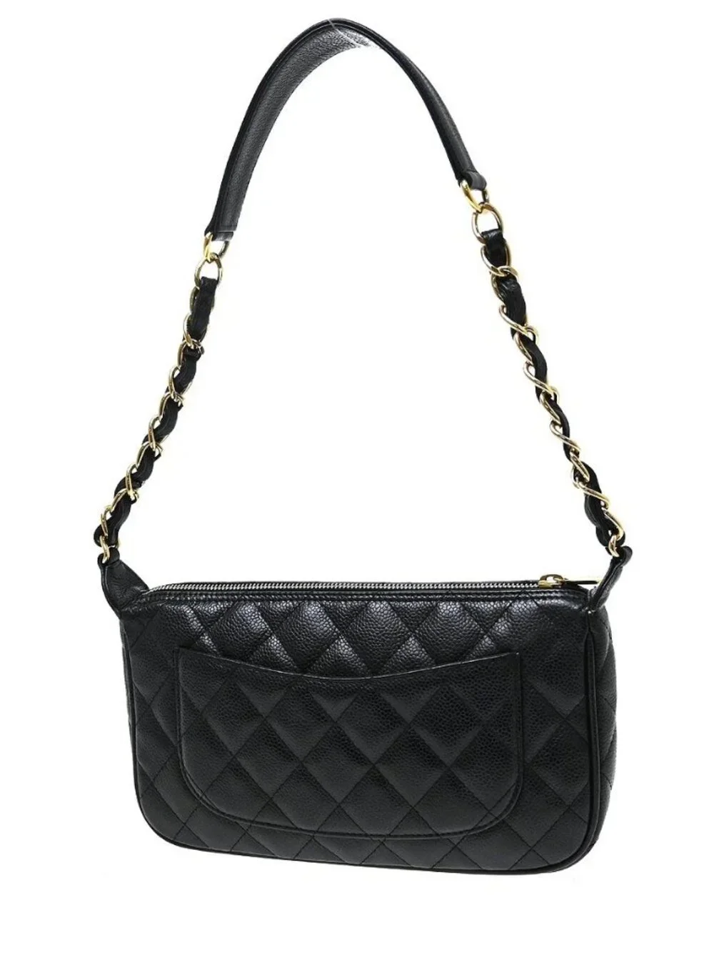 Chanel Black Calfskin Hobo Handbag NQ11747